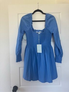Hill House Norah Hydrangea Blue NWT Mini Dress